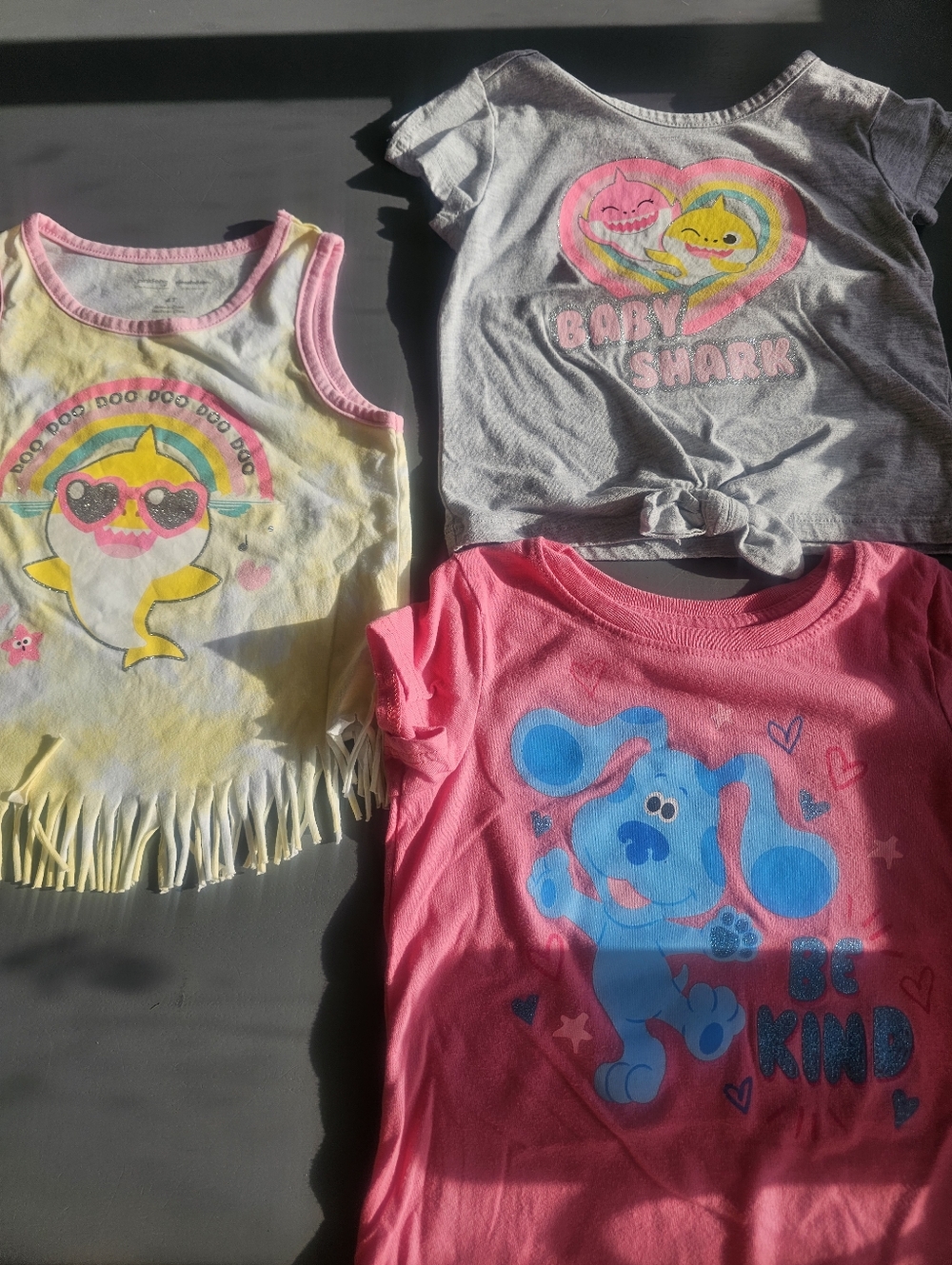 Toddler Girls Baby Shark And Blues Clues Tshirts
